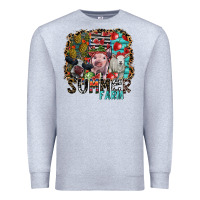 Heather Grey summer farm Premium Sweatshirt - SublimationCraftShop