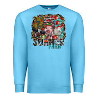 Ocean Blue summer farm Premium Sweatshirt - SublimationCraftShop