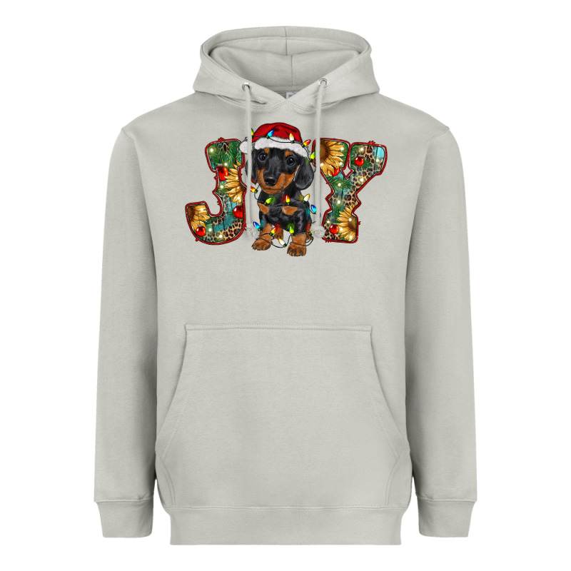 Dachshund Puppy Christmas Joy Heavyweight Hoodie by RanaPortraitStore | Teevron