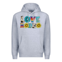 Heather Grey love rodeo Premium Hoodie - AdoDesignShop