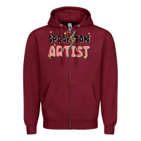 Burgundy spray tan artist Zipper Hoodie - MaliasSmallBusiness