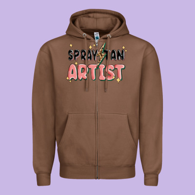 Zipper Hoodie spray tan artist