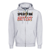 Heather Grey spray tan artist Zipper Hoodie - MaliasSmallBusiness