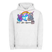 Pigment Lunar Rock peace love unicorn Urban Hoodie - LillyAllenDesigns