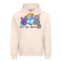 Sandshell peace love unicorn Urban Hoodie - LillyAllenDesigns