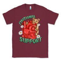 Burgundy emotional support Classic Tee - MaliasSmallBusiness