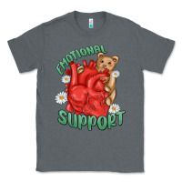 Charcoal Heather emotional support Classic Tee - MaliasSmallBusiness
