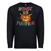 Black howdy pumpkin Premium Sweatshirt - CowhideDigitalArt