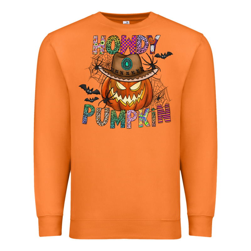 Howdy Pumpkin Premium Sweatshirt by CowhideDigitalArt | Teevron
