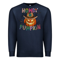 Navy howdy pumpkin Premium Sweatshirt - CowhideDigitalArt