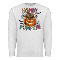 Oatmeal Heather howdy pumpkin Premium Sweatshirt - CowhideDigitalArt