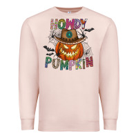 Pale Pink howdy pumpkin Premium Sweatshirt - CowhideDigitalArt