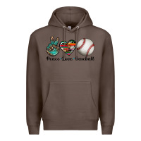 Coffee peace love baseball Premium Hoodie - Artiststas