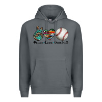 Rock peace love baseball Premium Hoodie - Artiststas