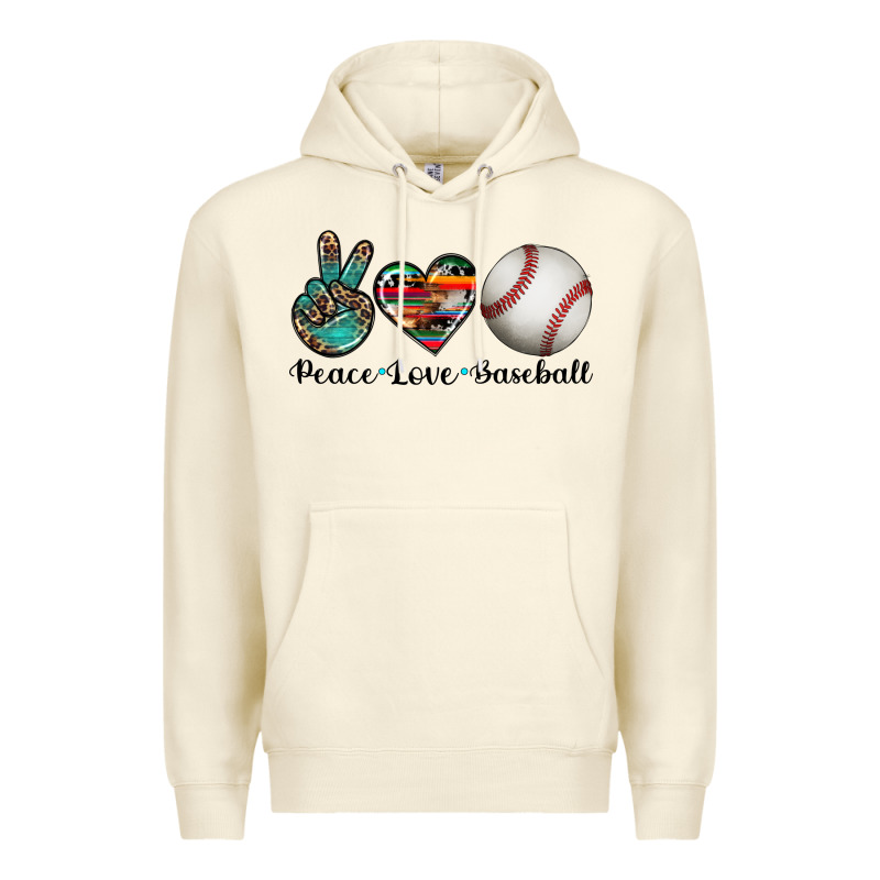Peace Love Baseball Premium Hoodie by Artiststas | Teevron