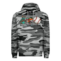 Slate Camo peace love baseball Premium Hoodie - Artiststas