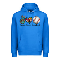 True Royal peace love baseball Premium Hoodie - Artiststas