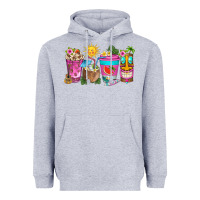 Heather Grey aloha coffe cups Heavyweight Hoodie - texasbilliewilder