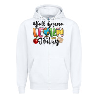 White yall gonna learn today Zipper Hoodie - MaliasSmallBusiness