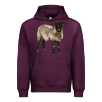 Mauve Wine suffolk ewe Urban Hoodie - BarkalooDesign