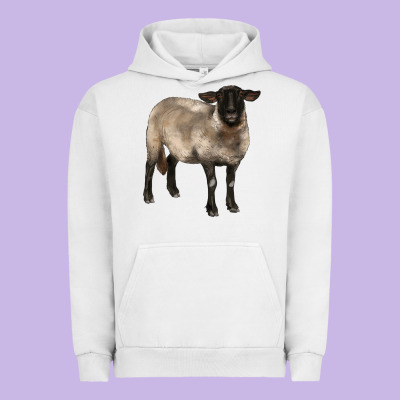 Suffolk Ewe Urban Hoodie Designed By Barkaloodesign