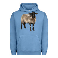 Pigment Pebble Blue suffolk ewe Urban Hoodie - BarkalooDesign