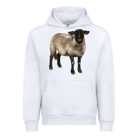 White suffolk ewe Urban Hoodie - BarkalooDesign