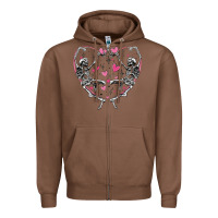Chestnut valentines day skeleton Zipper Hoodie - MaliasSmallBusiness