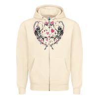 Sandshell valentines day skeleton Zipper Hoodie - MaliasSmallBusiness