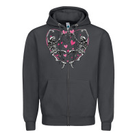Smoke valentines day skeleton Zipper Hoodie - MaliasSmallBusiness
