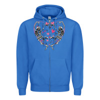 True Royal valentines day skeleton Zipper Hoodie - MaliasSmallBusiness