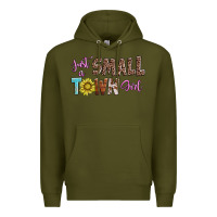 Army Green just a small town girl Premium Hoodie - AdoDesignShop