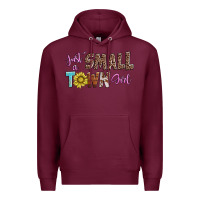 Burgundy just a small town girl Premium Hoodie - AdoDesignShop