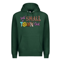 Sports Green just a small town girl Premium Hoodie - AdoDesignShop