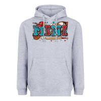 Heather Grey mini baseball Heavyweight Hoodie - Zillion Design Studio