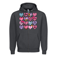 Smoke valentines candy hearts Zipper Hoodie - MaliasSmallBusiness