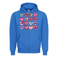 True Royal valentines candy hearts Zipper Hoodie - MaliasSmallBusiness