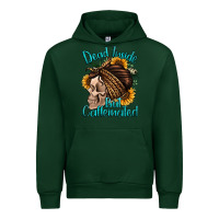 Forest Green dead inside but caffeinated Urban Hoodie - Jasminsmagicworld
