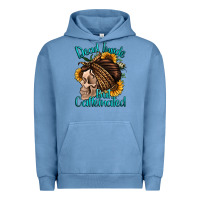 Pigment Pebble Blue dead inside but caffeinated Urban Hoodie - Jasminsmagicworld