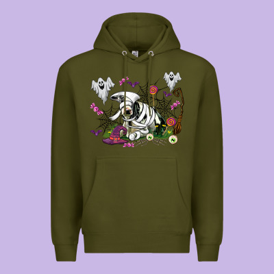 Halloween Cow And Ghosts Premium Hoodie Designed By Adodesignshop