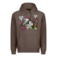 Coffee halloween cow and ghosts Premium Hoodie - AdoDesignShop