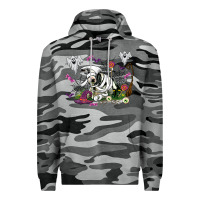 Slate Camo halloween cow and ghosts Premium Hoodie - AdoDesignShop