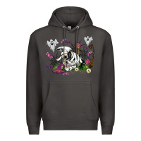 Smoke halloween cow and ghosts Premium Hoodie - AdoDesignShop