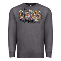 Charcoal Heather I Am Gods Master Piece Ephesians Premium Sweatshirt - CowhideDigitalArt