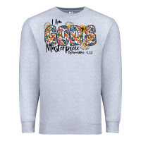 Heather Grey I Am Gods Master Piece Ephesians Premium Sweatshirt - CowhideDigitalArt