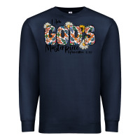 Navy I Am Gods Master Piece Ephesians Premium Sweatshirt - CowhideDigitalArt