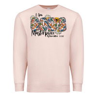 Pale Pink I Am Gods Master Piece Ephesians Premium Sweatshirt - CowhideDigitalArt