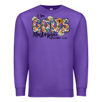 Purple I Am Gods Master Piece Ephesians Premium Sweatshirt - CowhideDigitalArt