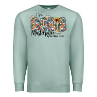 Seafoam I Am Gods Master Piece Ephesians Premium Sweatshirt - CowhideDigitalArt