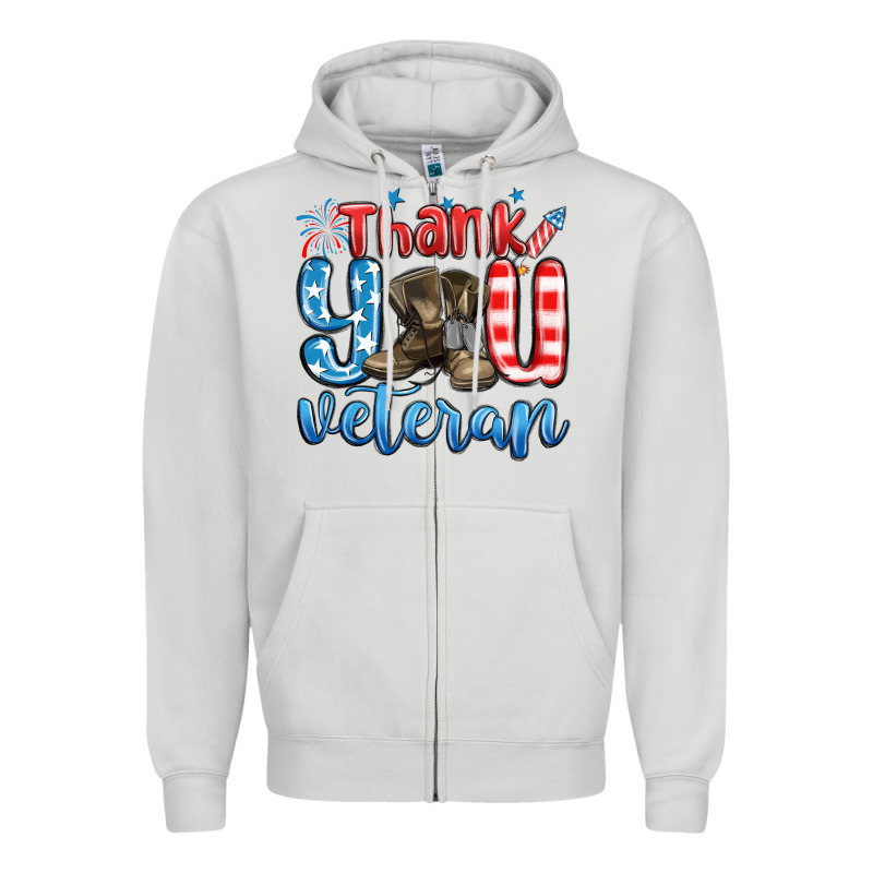 Thank You Veteran Zipper Hoodie by MaliasSmallBusiness | Teevron